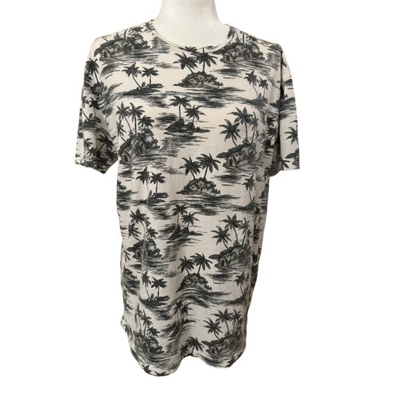 All Saints Hawaiian Oversized Fit T-Shirt Short Sleeve Size Small - Picture 1 of 16